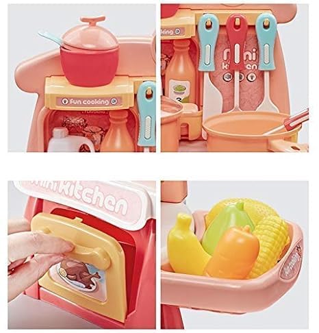 26 Pcs Mini Kitchen Play Set Realistic Sound Light,Smoke,Play Food, Cooking Stove with Steam for Toddlers Chef Role Play Toy Kitchen Accessories Set for Kids - Image 7