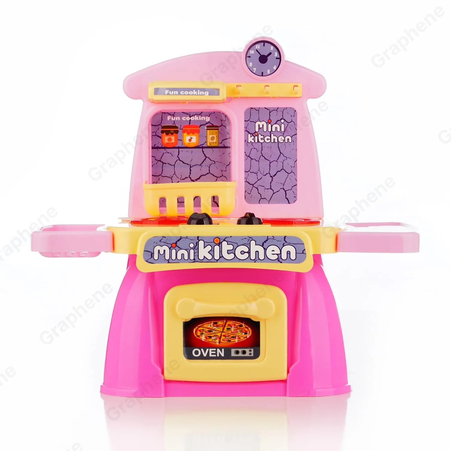 26 Pcs Mini Kitchen Play Set Realistic Sound Light,Smoke,Play Food, Cooking Stove with Steam for Toddlers Chef Role Play Toy Kitchen Accessories Set for Kids - Image 9