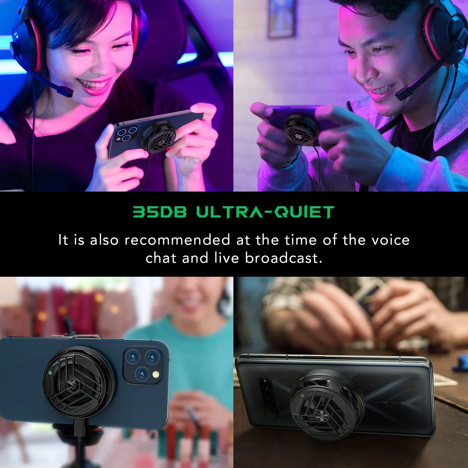 Black Shark Phone Cooler Magnetic Cooler, iPhone 11 12 13 14 Series MagSafe Compatible, Cell Phone Cooling Fan Portable Phone Radiator Cooling Fan, Gaming Semiconductor Cooling for Android/Tablet/iPad - Image 6
