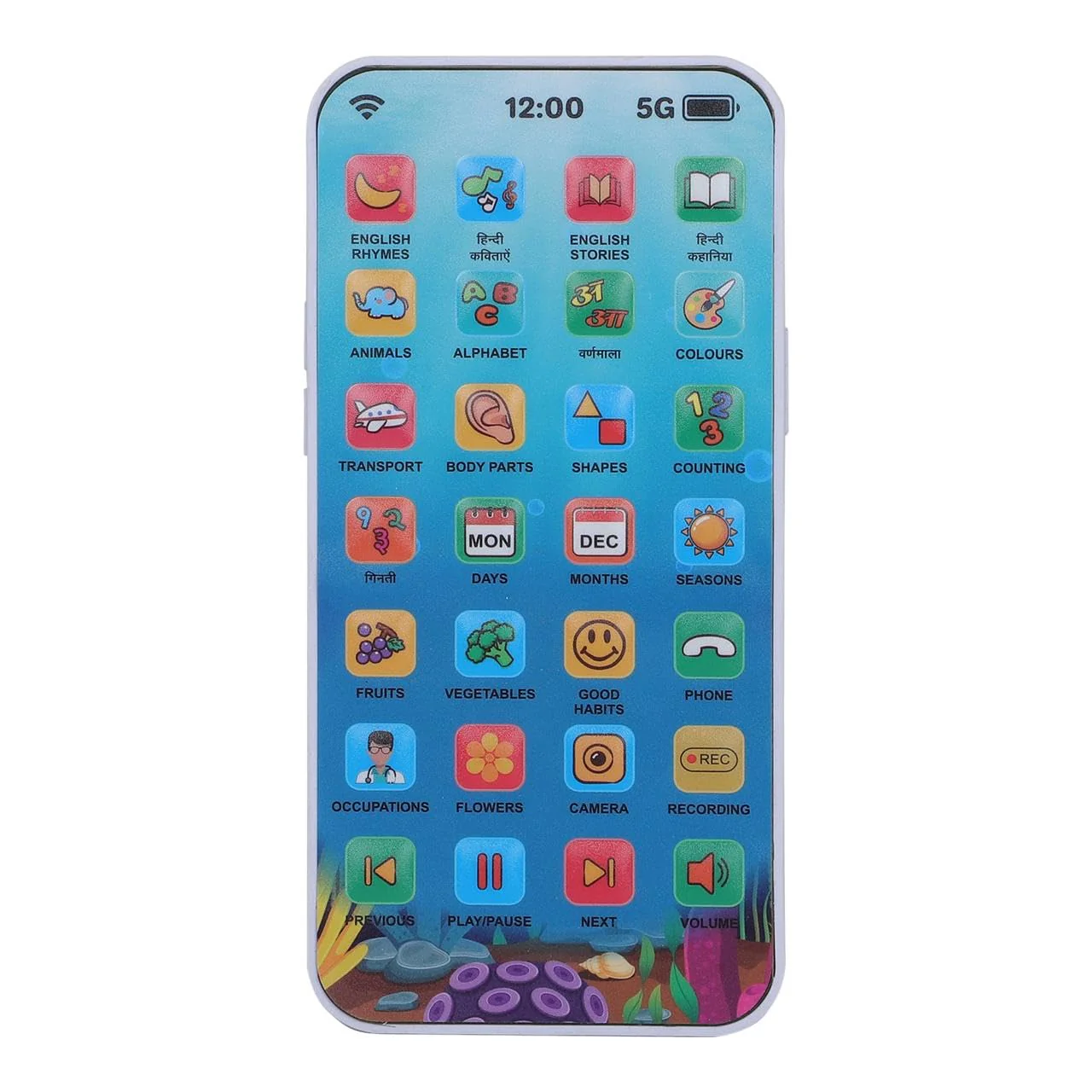 Educational Phone Toy for 2-12 Years Kids Rechargeable 24 Modes Talking Baby Smart Phone Mobile Toy for Boys Girls Christmas Gift Birthday Surprise - Image 4