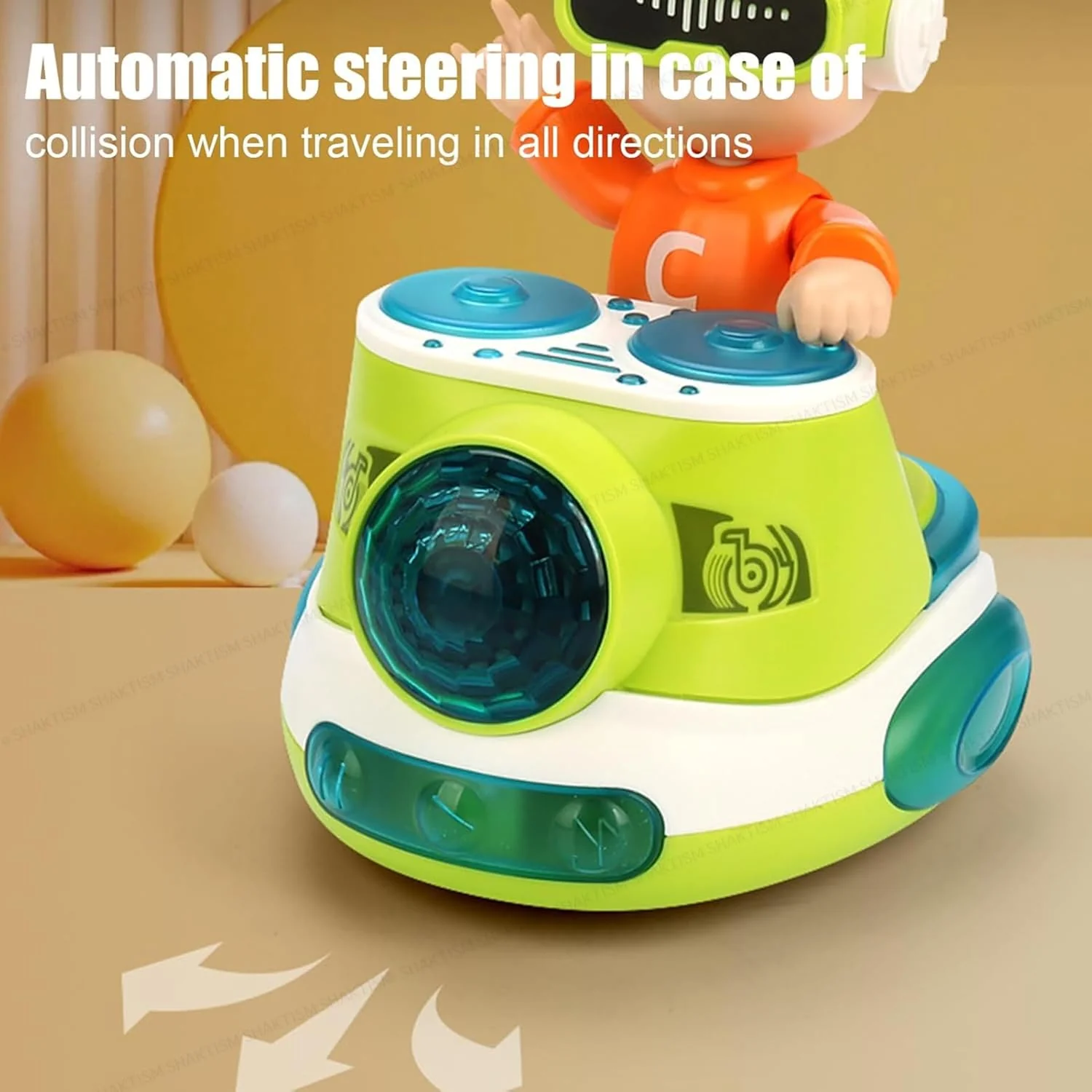 DJ Coco Musical Toy with LED Lights, Bump & Go Action, Moving Tyres, Sound Effects for Kids - Image 3