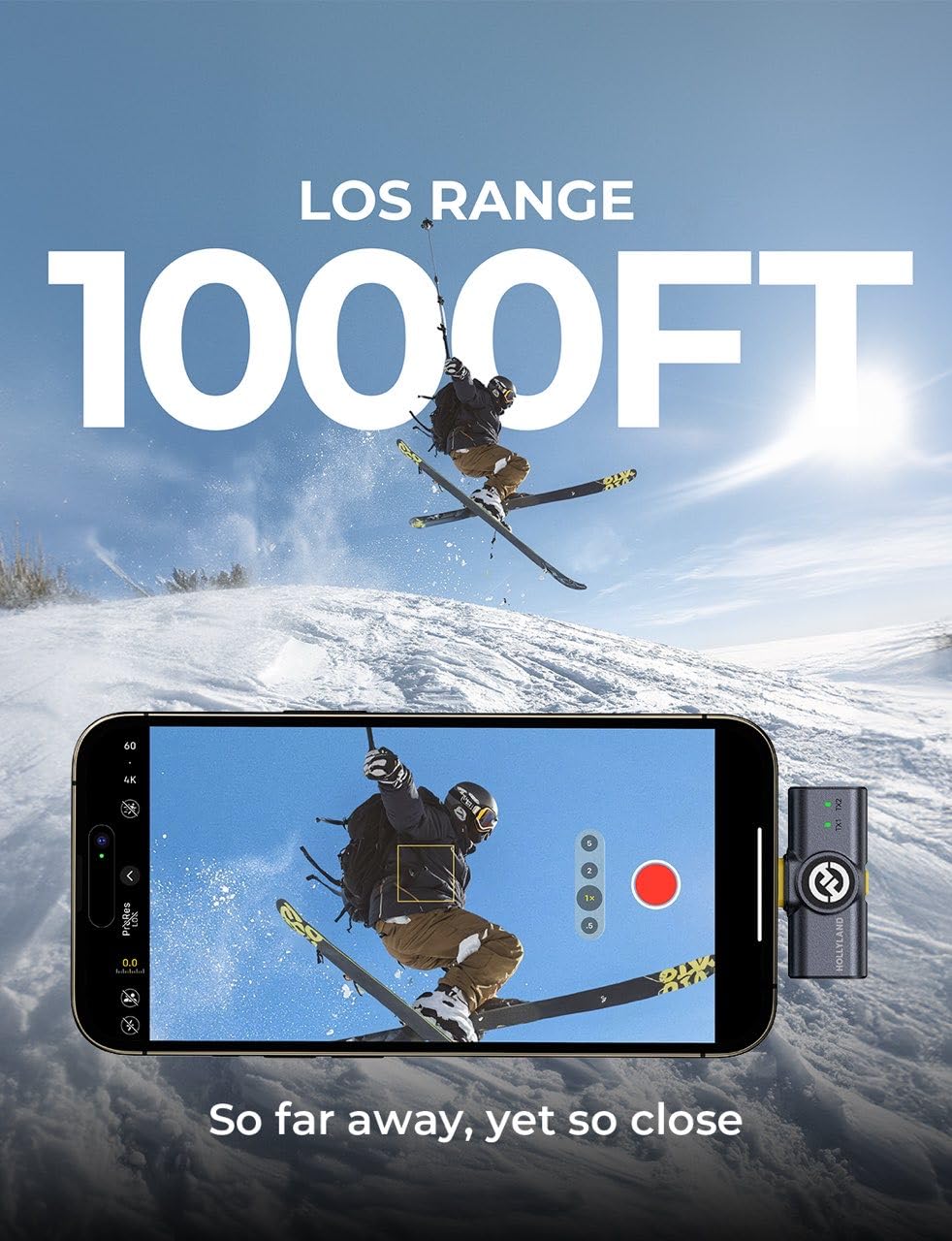 HollyLand Lark M2 Wireless Microphone for iPhone/Camera/Android/PC, 48kHz/24-bit High Fidelity Audio, 300m Range, Noise Cancelling, 40h Use, YouTube, Vlog, Streaming (2TX + 3RX + Charging Case) - Image 4