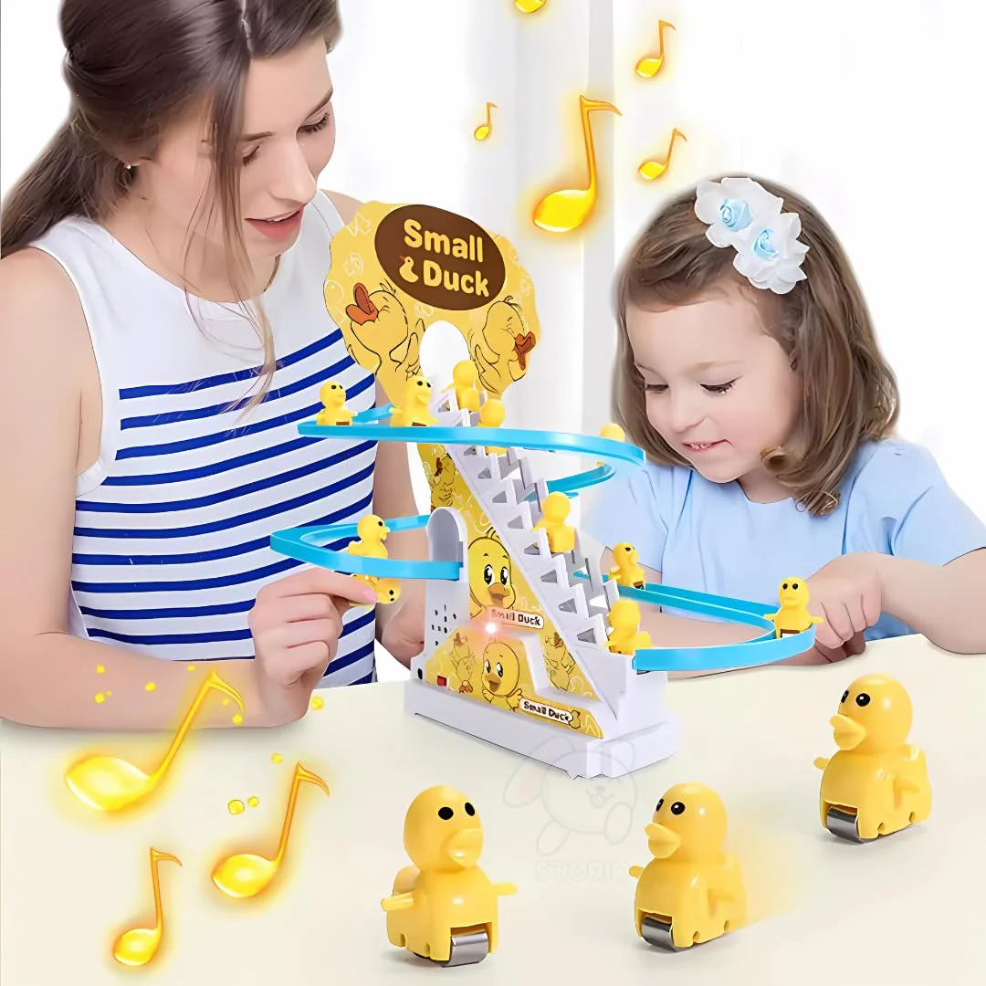 Duck Track Toys for Kids – Stair-Climbing Escalator with Lights & Music, Includes 3 Small Ducks – Interactive Duck Track Slide Toy – Perfect Toddler Gift - Image 5